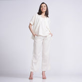 Noir Set of 3 - Shirt, Slip Top & Pants - Ecru